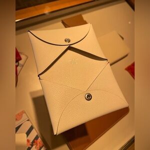 Hermès Calvi Cardholder — Mushroom